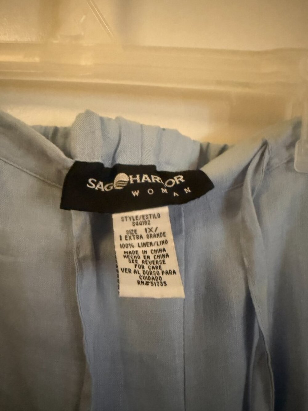 Sag Harbor Baby Blue Pantsuit W 16W (Blazer) Pants (1X) - Picture 4 of 7